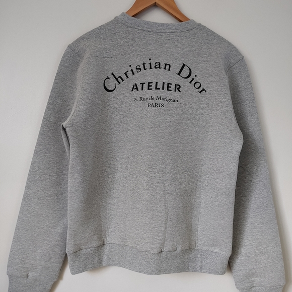 Christian Dior Sweatshirt Logo Print Crewneck Size Medium Grey - Picture 11 of 15